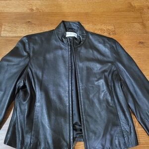 Jones New York Black Leather Jacket